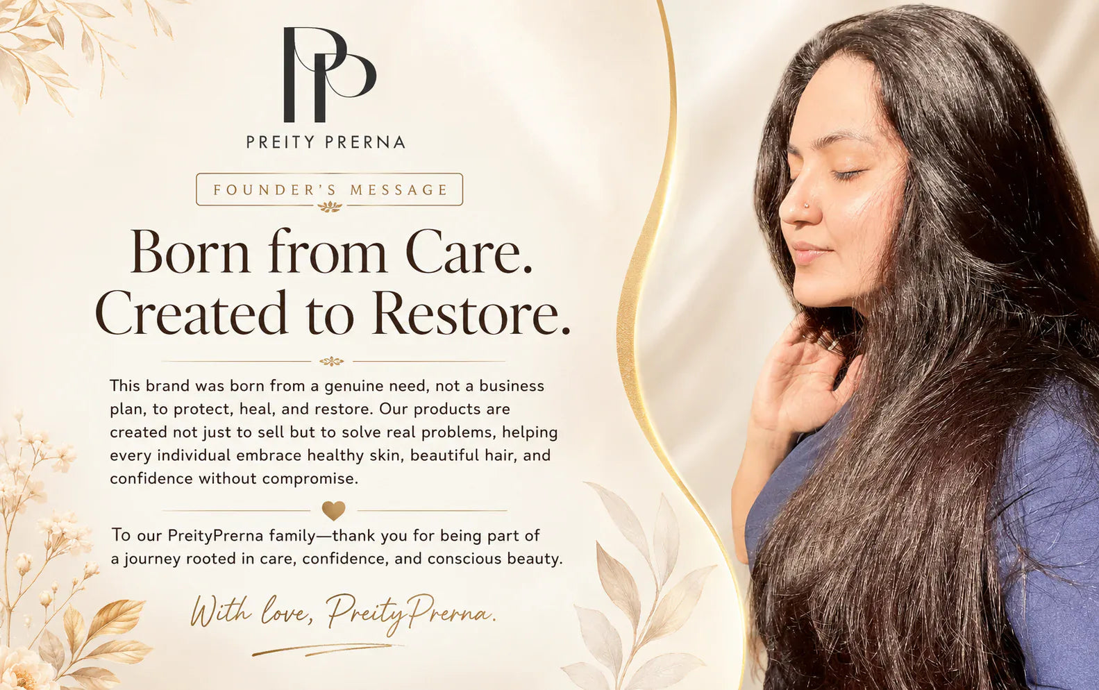 Preity Prerna skin care ritual banner
