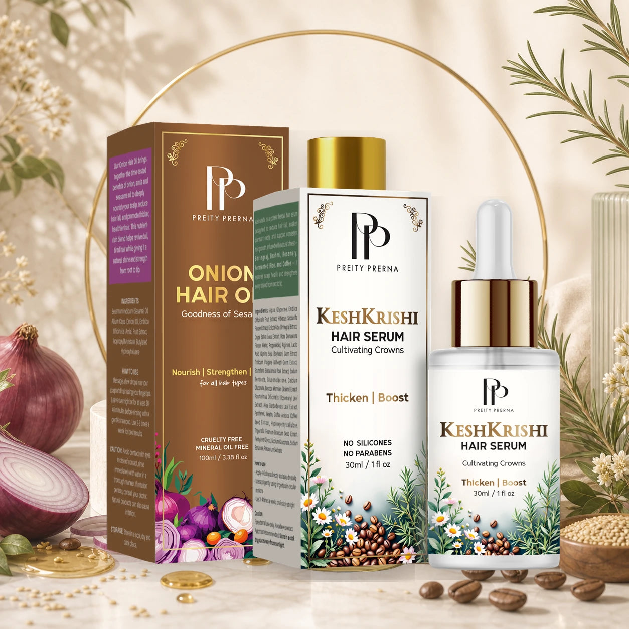 Hair Repair Ritual combo with Onion Hair Oil and Kesh Krishi Hair Serum benefits