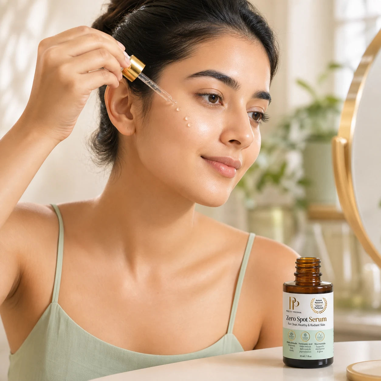 Apply Zero Spot Serum as the first Skin Repair Ritual step