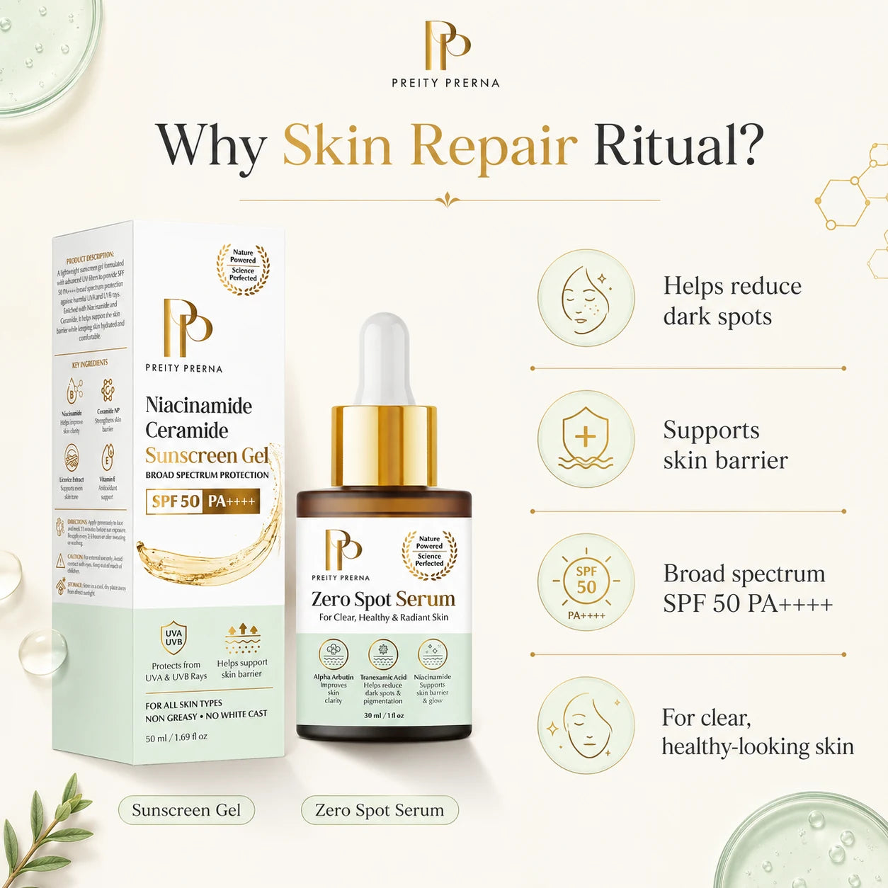 Why Skin Repair Ritual with dark spot, barrier and SPF benefits