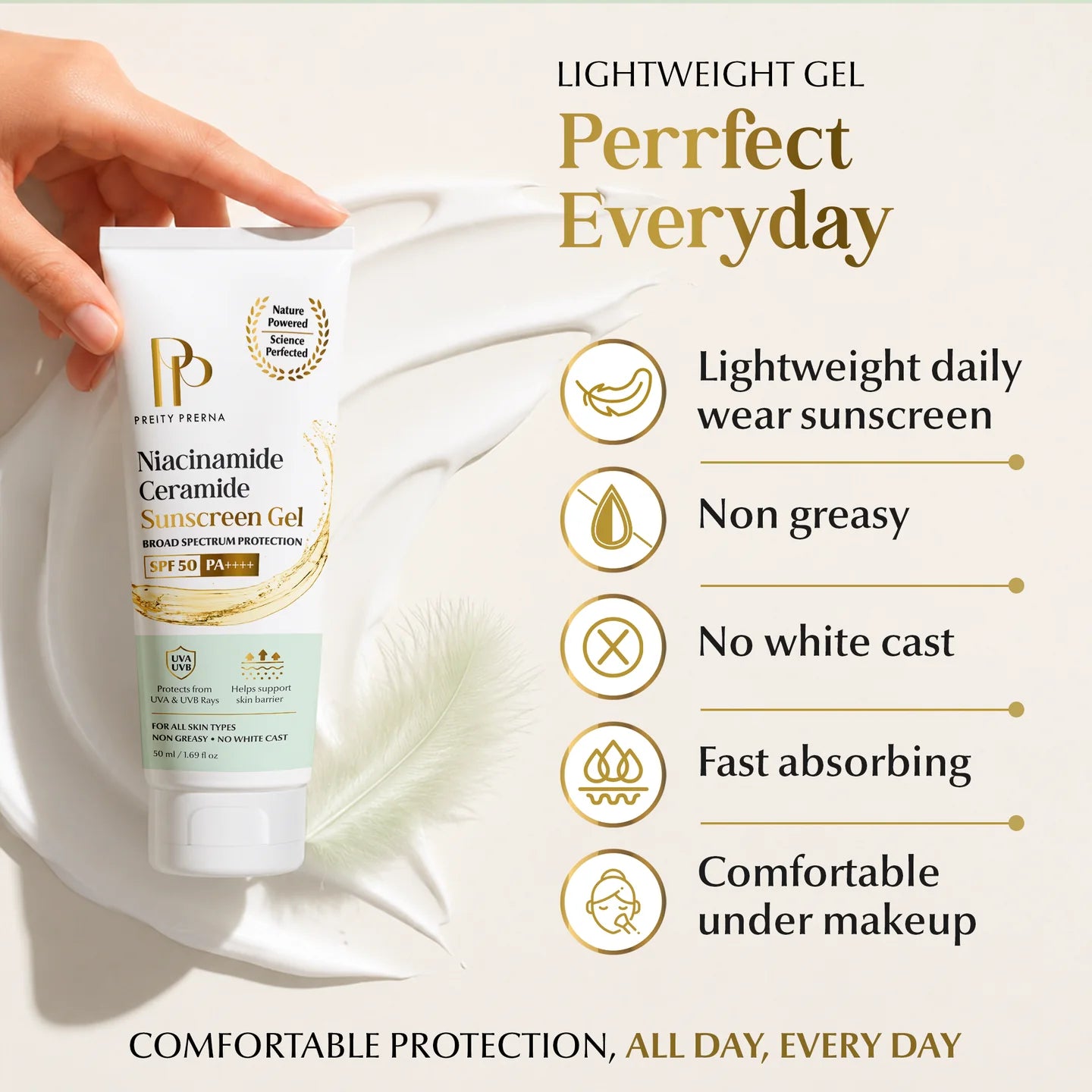 Sunscreen Gel lightweight daily protection